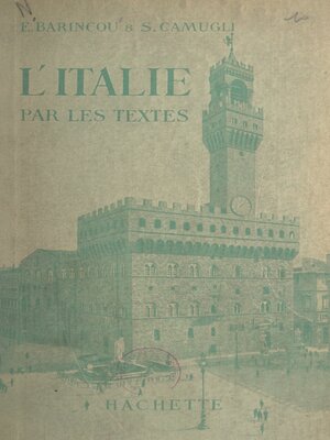 cover image of L'Italie par les textes